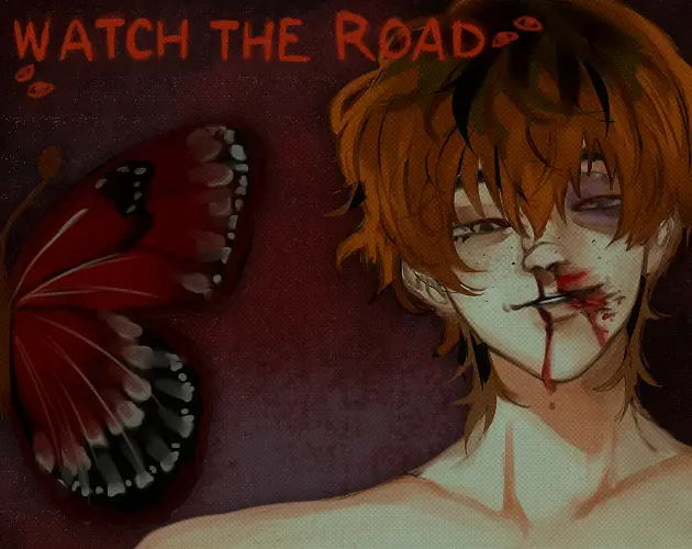 Snowy road-trip horror artwork for Watch the Road