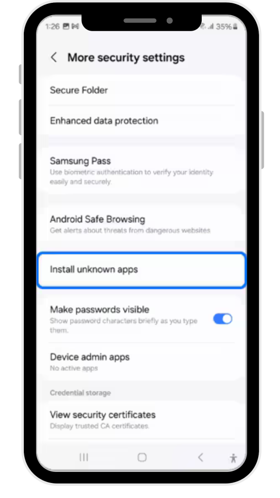 Allow Unknown Sources